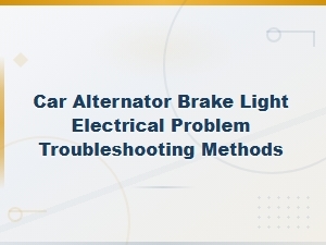 Troubleshooting Alternator and Brake Light Electrical Issues